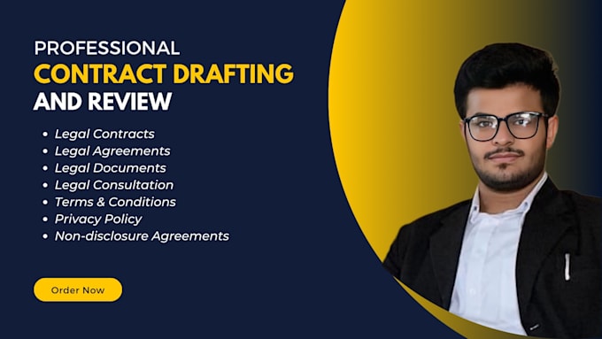 Gig Preview - Draft contracts, conduct reviews and provide expert legal consultation