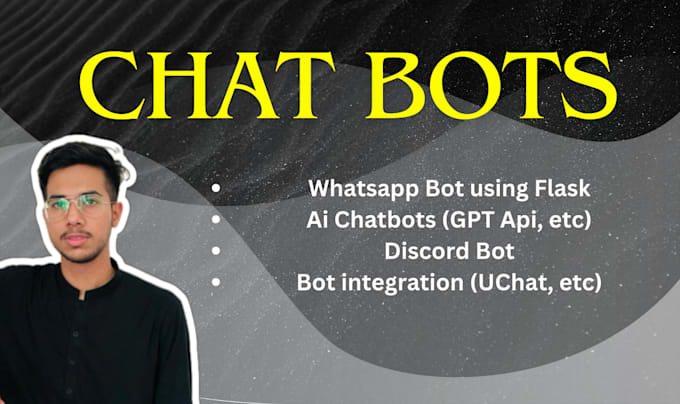 Gig Preview - Create whatsapp bots, discord bots, and ai chatbots for you