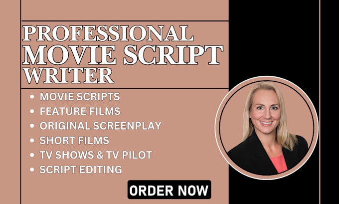 Gig Preview - Write your movie script, screenplay, TV series, feature film script