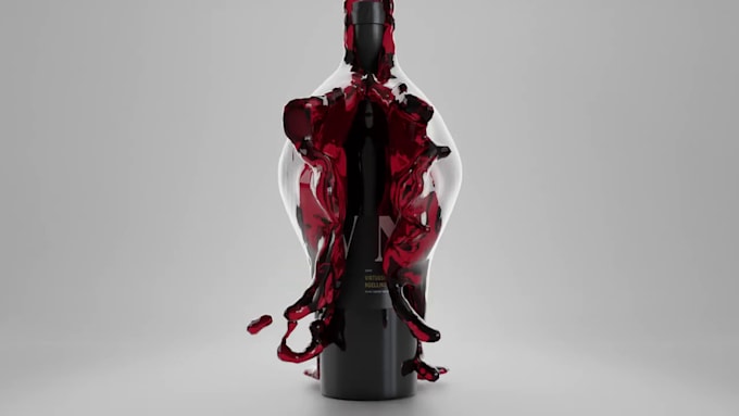 Bestseller - 3d wine animation 3d wine beverage wine model 3d bottle design wine ads cgi