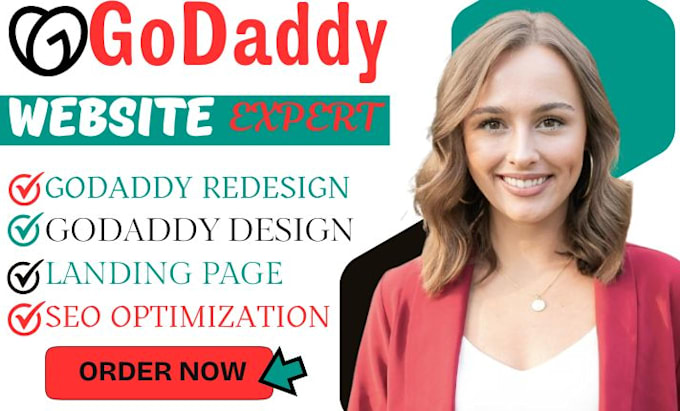 Gig Preview - Design or redesign godaddy website godaddy business website design  and redesign