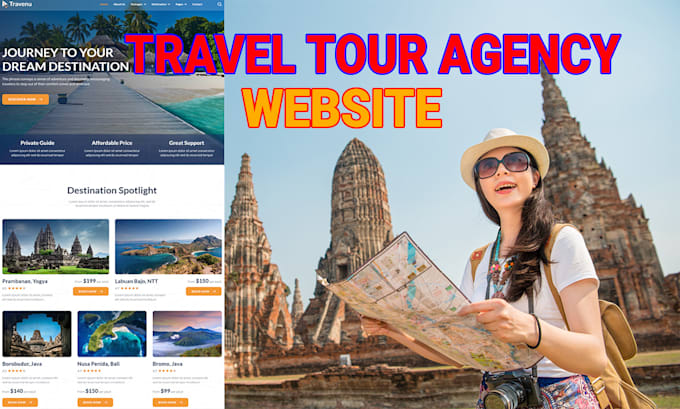 Gig Preview - Build travel agency tour agency website