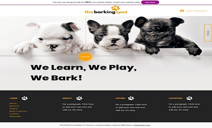 Gig Preview - Create wordpress website for dogs, cats, pet training, pet care, pets website