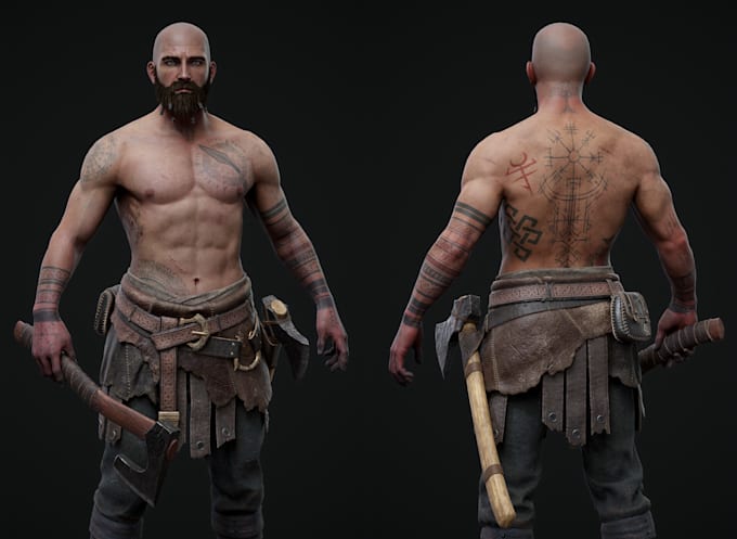 Gig Preview - 3d game character design character modeling 3d realistic character unreal engine