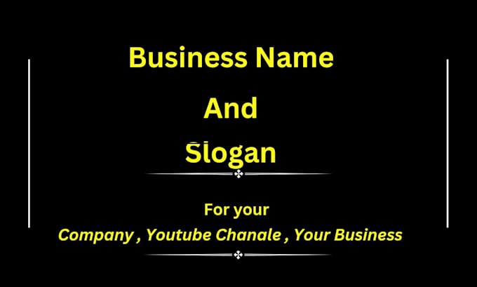 Gig Preview - Catchy business names and slogans to elevate your brand