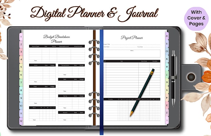 Gig Preview - Design digital planner, journal, monthly or weekly calendar