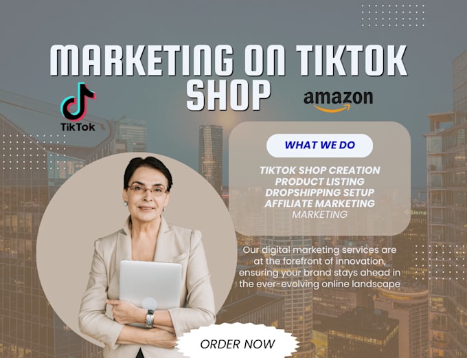 Gig Preview - Do amazon tiktok shop dropshipping shopify listing marketing