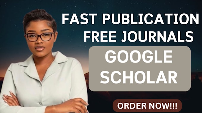 Gig Preview - Publish your research articles in a peer reviewed google scholar indexed journal