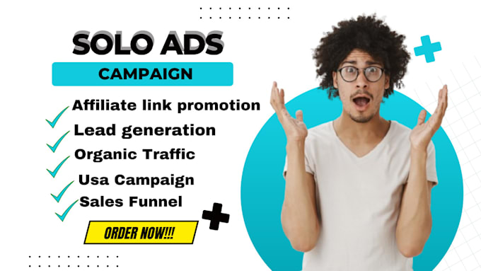 Gig Preview - Blast USA solo ads campaign MLM affiliate link promotion, leads generation