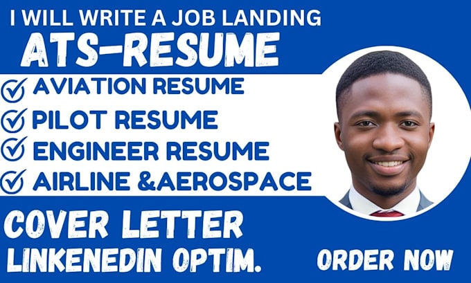 Gig Preview - Create a distinct resume for aviation, pilot, and aircraft engineering