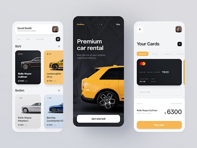 Gig Preview - Develop car rental app, car repair app, handyman app, car wash app, and website