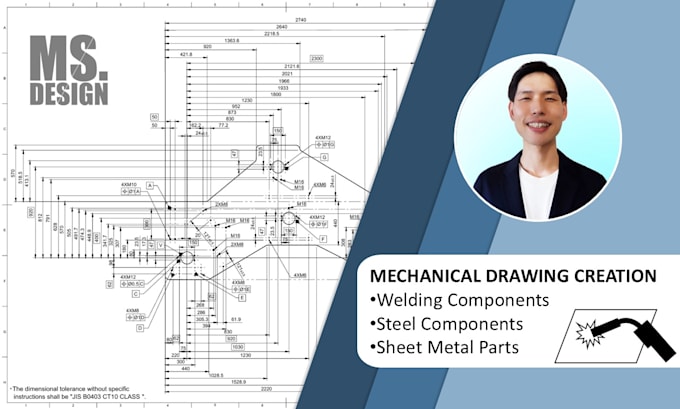 Gig Preview - Create steel components drawings and 3d models