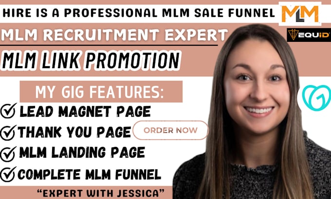 Gig Preview - Mlm sales funnel, MLM affiliate link promotion, MLM promotion, recruitment leads