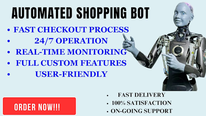 Gig Preview - Make shopping bot, marketplace bot, walmart bot, amazon bot, popmart bot