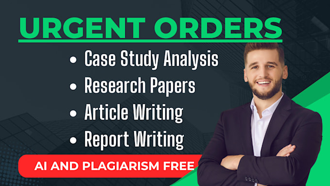 Gig Preview - Do case study analysis, research and summary writing