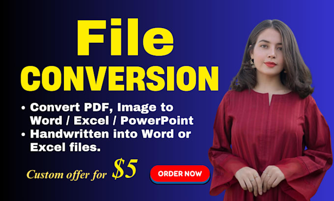 Gig Preview - Convert pdf to word or excel, pdf fillable form, retype document