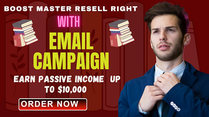 Gig Preview - Booster master resell right course with email campaign earn passive income