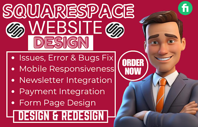 Gig Preview - Design squarespace landing page redesign squarespace website email marketing