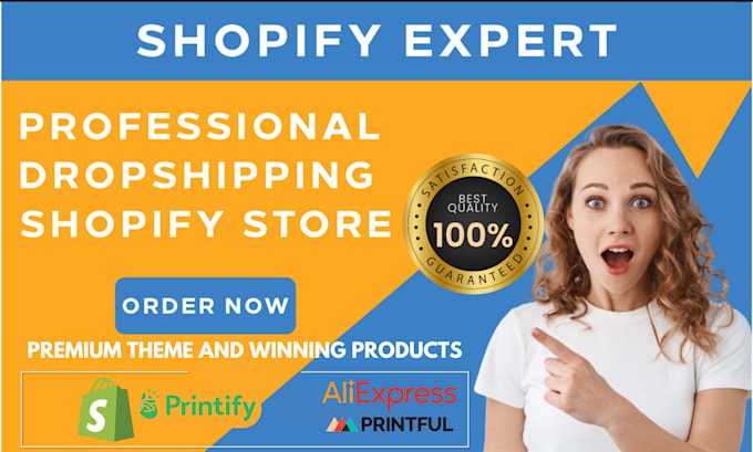 Gig Preview - Create shopify dropshipping store