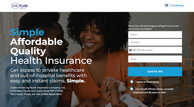 Gig Preview - Design a health insurance, life insurance website or landing page