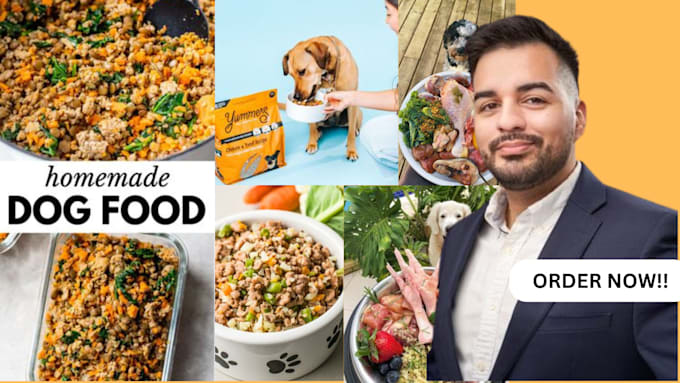 Gig Preview - Write pet food for dogs, cats, homemade, commercial food and design packaging