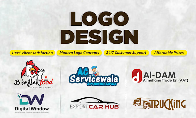 Gig Preview - Design professional modern and attractive logo for your brand