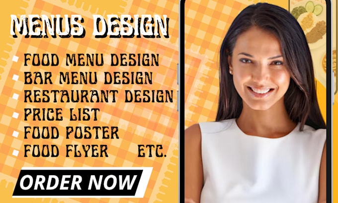 Gig Preview - Design restaurant menu bar menu tv menu animated food menu price list food flyer