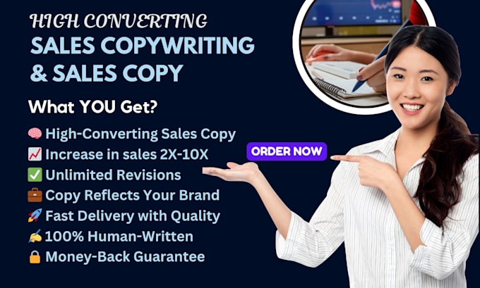 Gig Preview - Do high converting sales copywriting and write sales copy