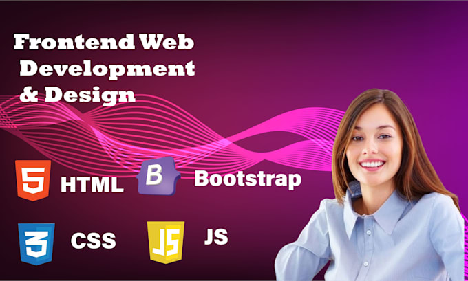 Gig Preview - Be your front end web developer using HTML,CSS, bootstrap,react js and jquery