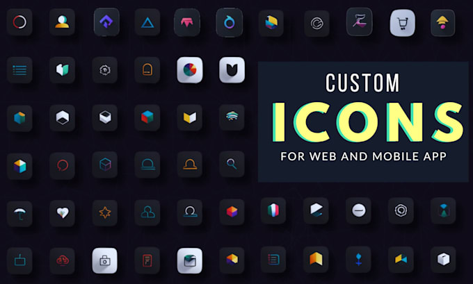 Gig Preview - Design a custom simple attractive icon set for web and app