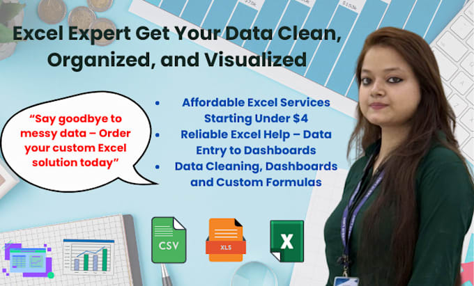 Bestseller - offer affordable excel services to organize integrate and visualize your data