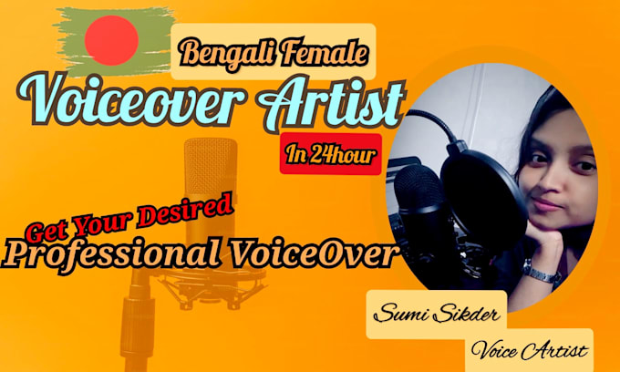 Gig Preview - Record professional female bengali voice over