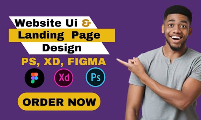 Gig Preview - Do ecommerce figma landing page, saas landing page, dashboard design, website