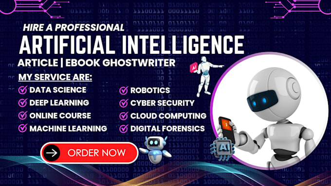 Gig Preview - Write artificial intelligence ebook, technical writing, workflow, presentation