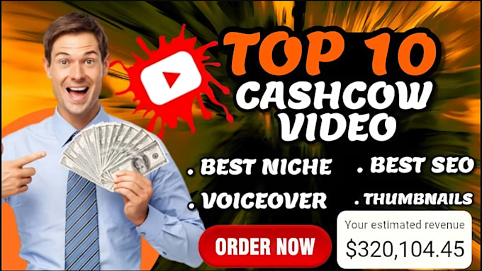 Gig Preview - Create automated youtube cash cow channel, faceless video editing, channel SEO