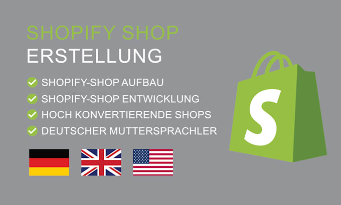 Gig Preview - Create a professional german shopify online store