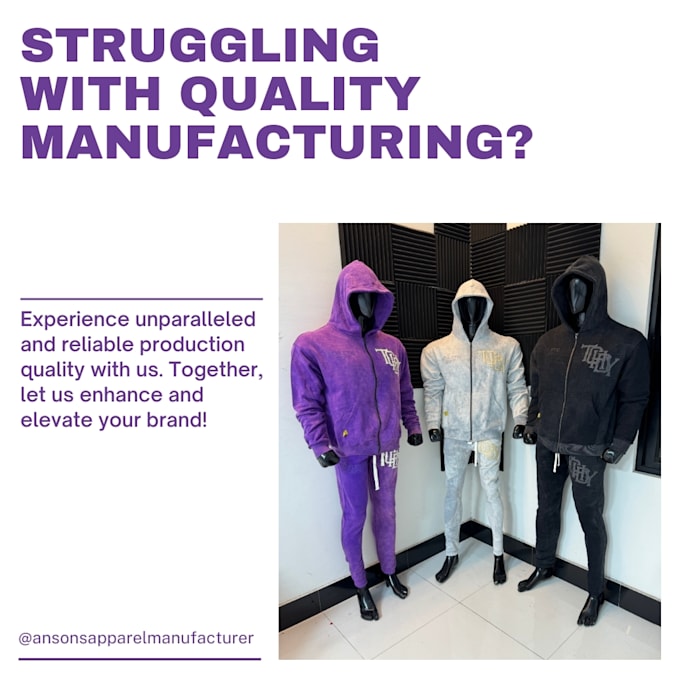 Gig Preview - Help you find a professional and reliable clothing manufacturer