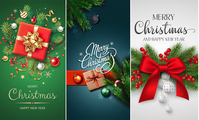 Gig Preview - Create amazing christmas card or invitation card design