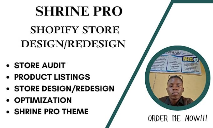 Gig Preview - Create a one product shopify store using shrine theme pro to boost shopify sales