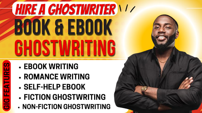 Gig Preview - Be your fiction ghostwriter, non fiction ebook, romance writer, amazon KDP ebook