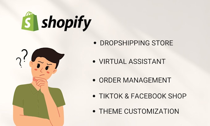 Gig Preview - Do 30k passive shopify dropshipping marketing store website virtual assistant va