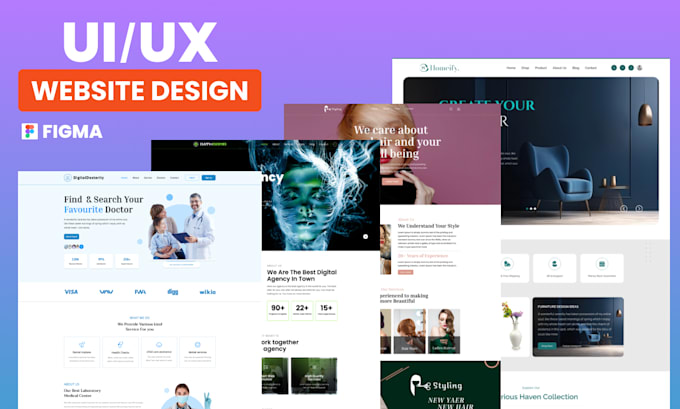 Gig Preview - Be ui ux figma website design, and web landing page, design