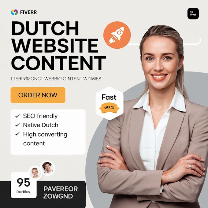 Gig Preview - Write dutch SEO, blog, landing page content for your website