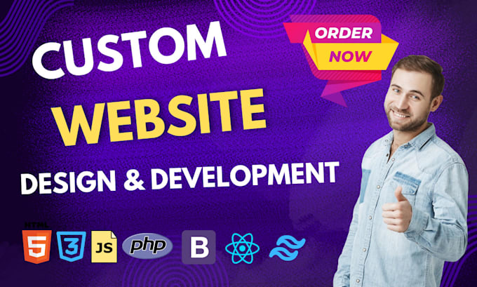 Gig Preview - Develop custom business, portfolio, or ecommerce websites with PHP,HTML,sql