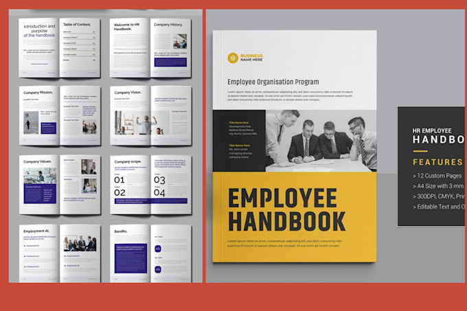 Gig Preview - Create an employee handbook, company profile brochure design, logo design flyers