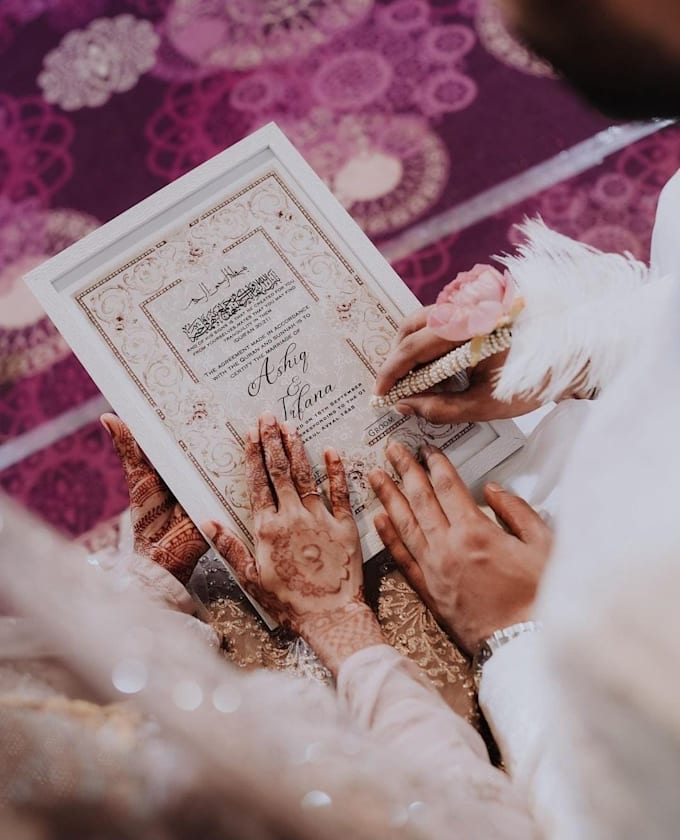 Gig Preview - Create nikkah nama, marriage certificate