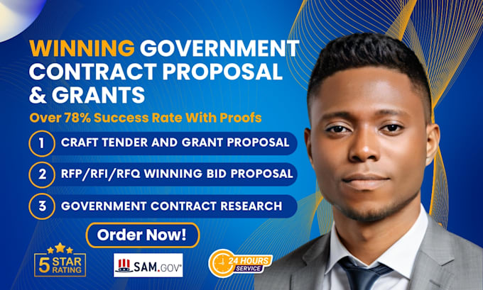 Gig Preview - Do winning government contract bid proposal, rfp,rfq, non profit grant and 501c3