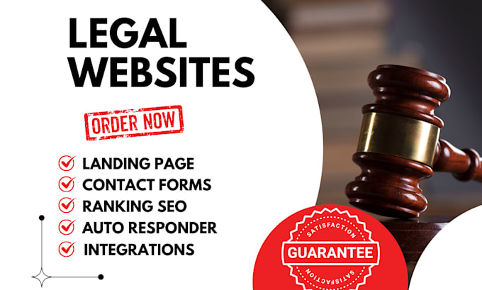 Gig Preview - Build legal attorney law firm, estate planning, immigration landing page website