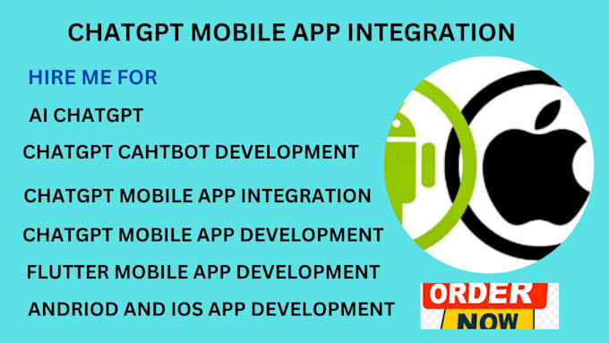 Gig Preview - Integrate ai chatgpt api into mobile android, ios, flutter mobile app, web app