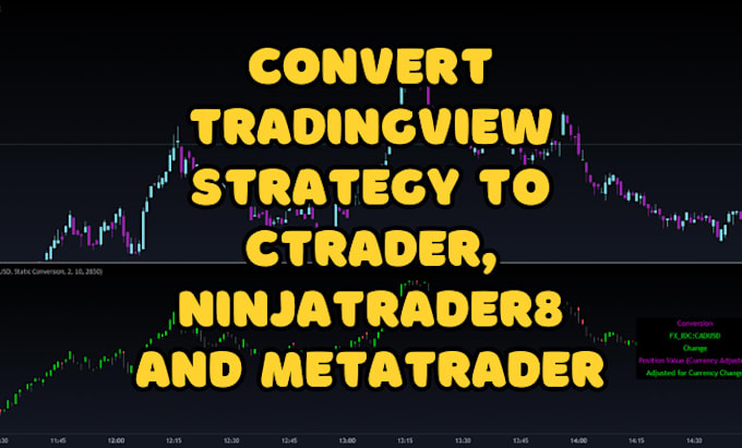 Gig Preview - Convert tradingview strategy to ctrader, ninjatrader 8 and metatrader